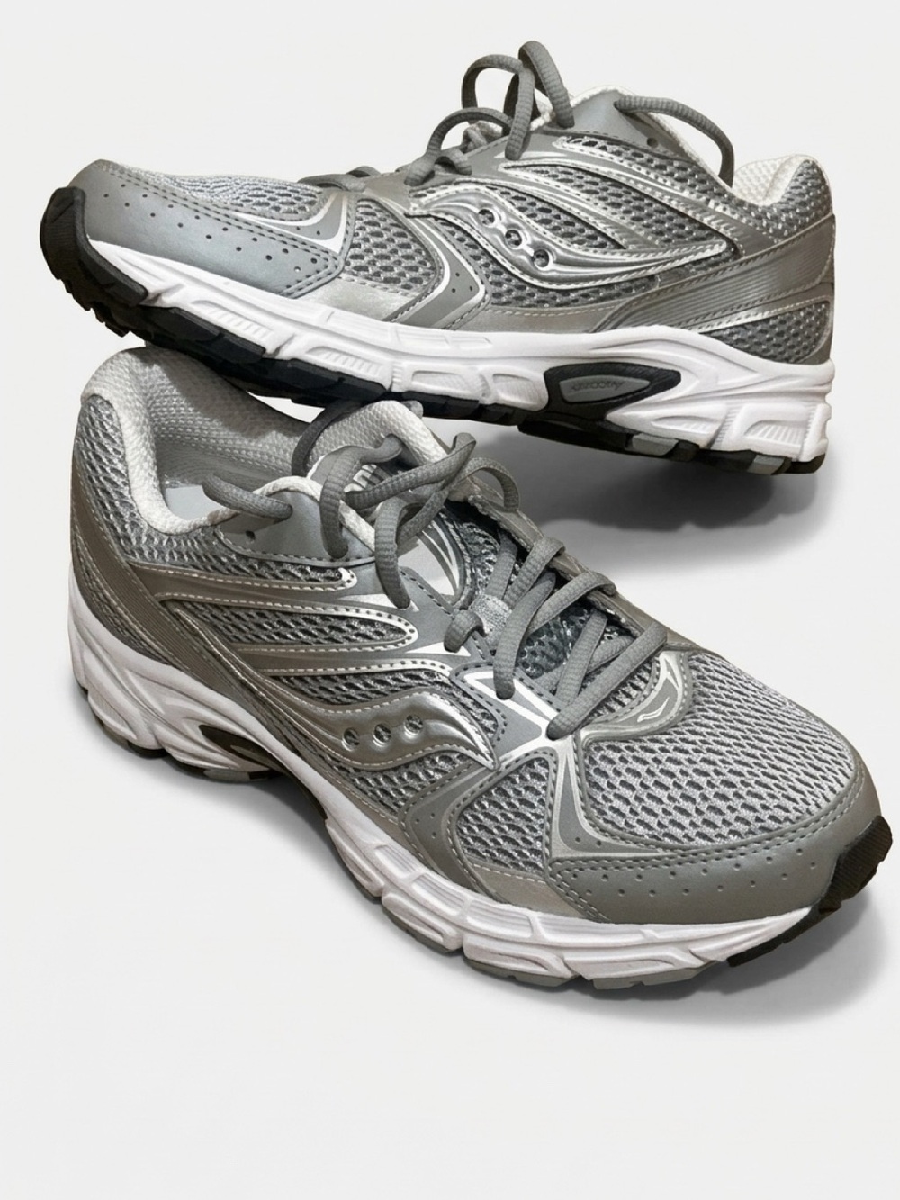 Saucony Ride Millennium dark grey and silver women’s sneakers